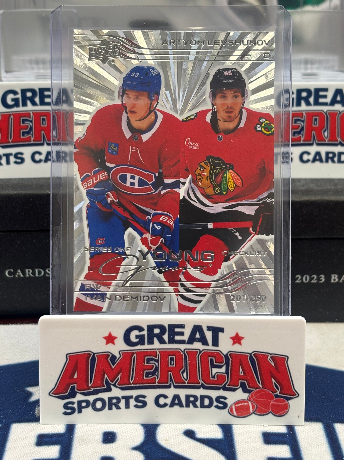 2025-26 Upper Deck Series 1 Hockey Ivan Demidov Artyom Levshunov Young Guns Checklist Outburst