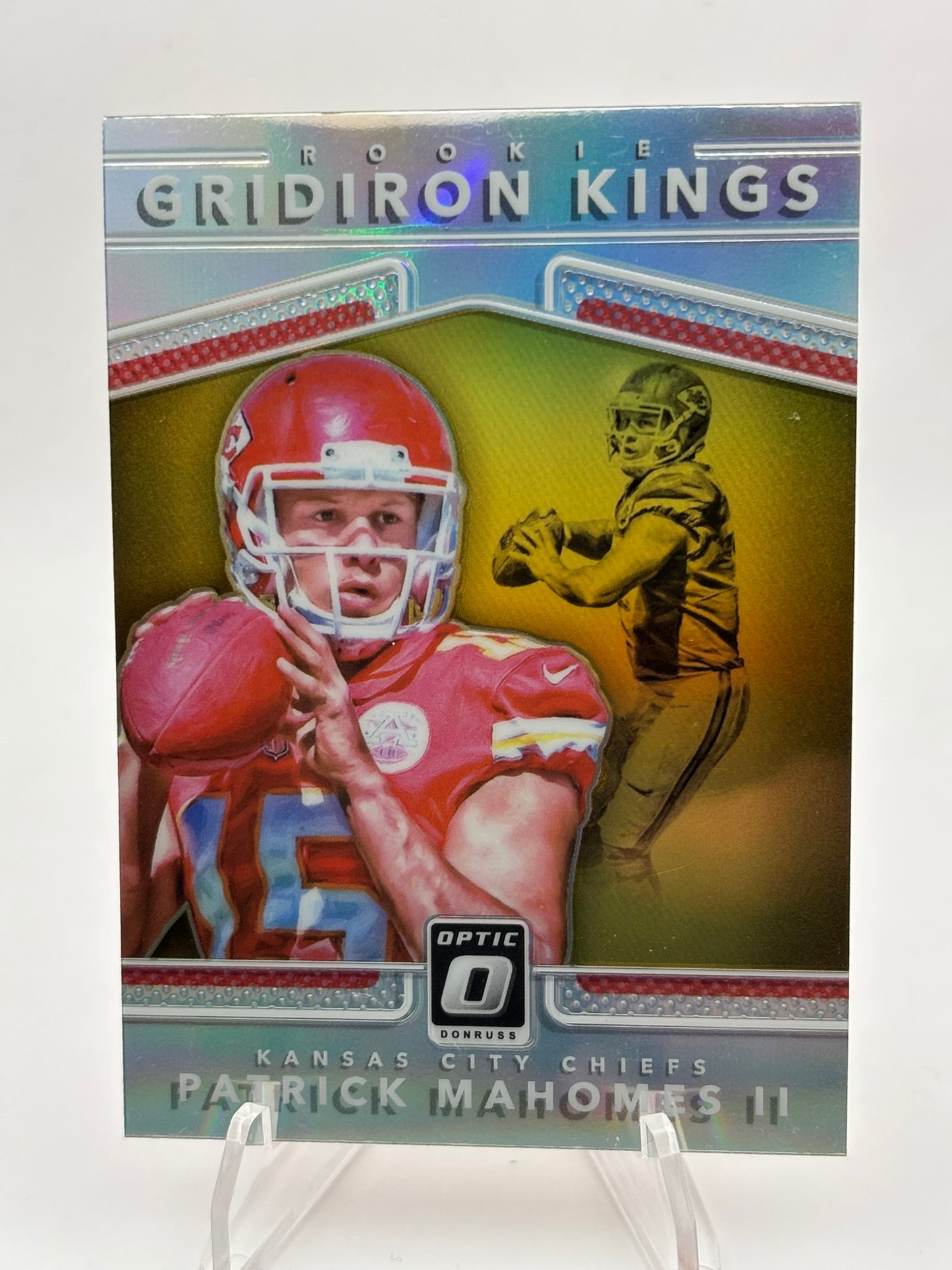 PATRICK MAHOMES II 2017 DONRUSS OPTIC ROOKIE GRIDIRON HOLO KINGS RC