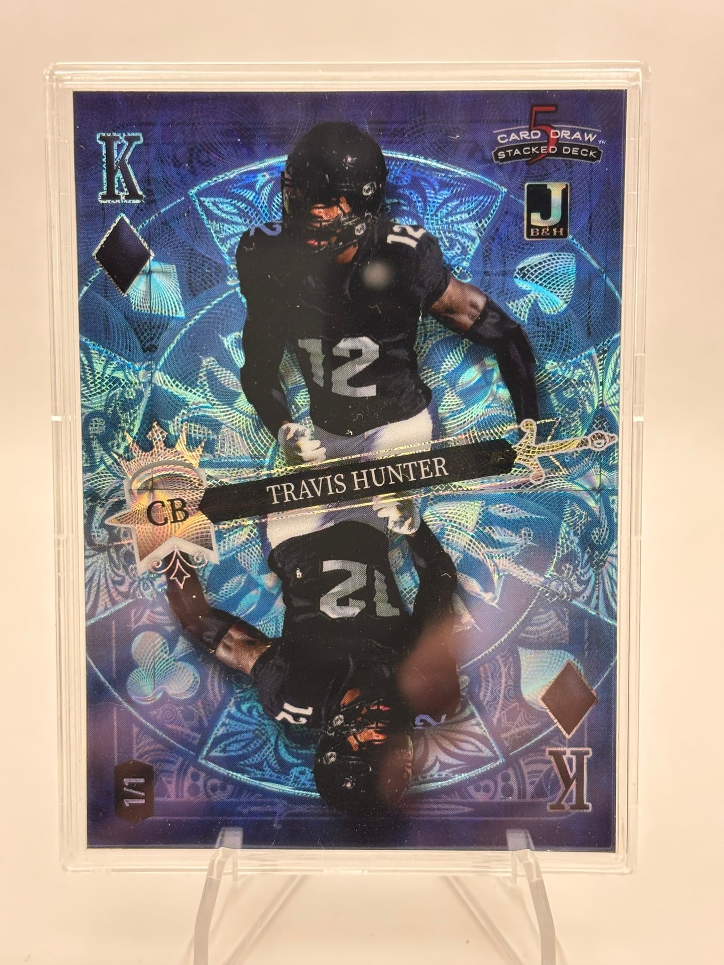 Travis Hunter 2023 Wild Card Draw Blue Holo Rookie 1/1