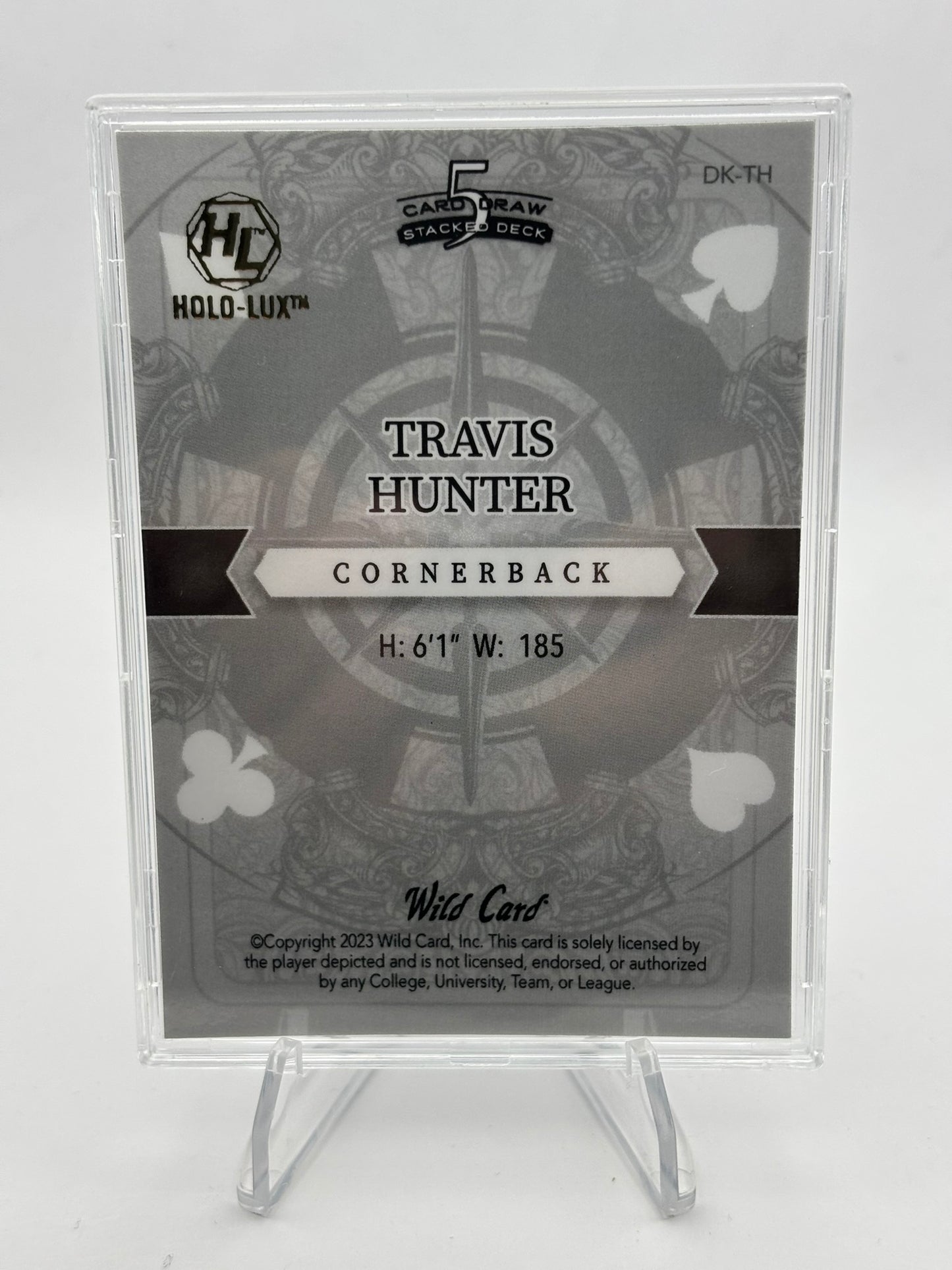 Travis Hunter 2023 Wild Card Draw Blue Holo Rookie 1/1