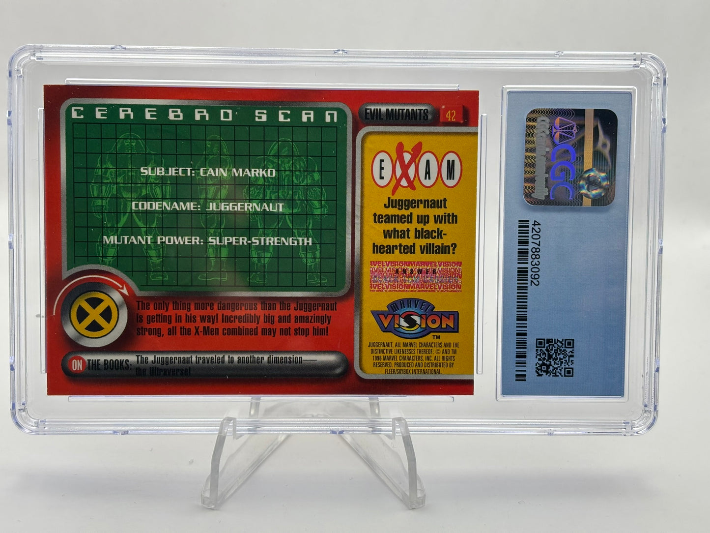 1996 Marvel Vision Juggernaut CGC 9