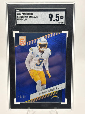 2023 Donruss Elite Football Derwin James Jr. Color Match Blue /99 SGC 9.5