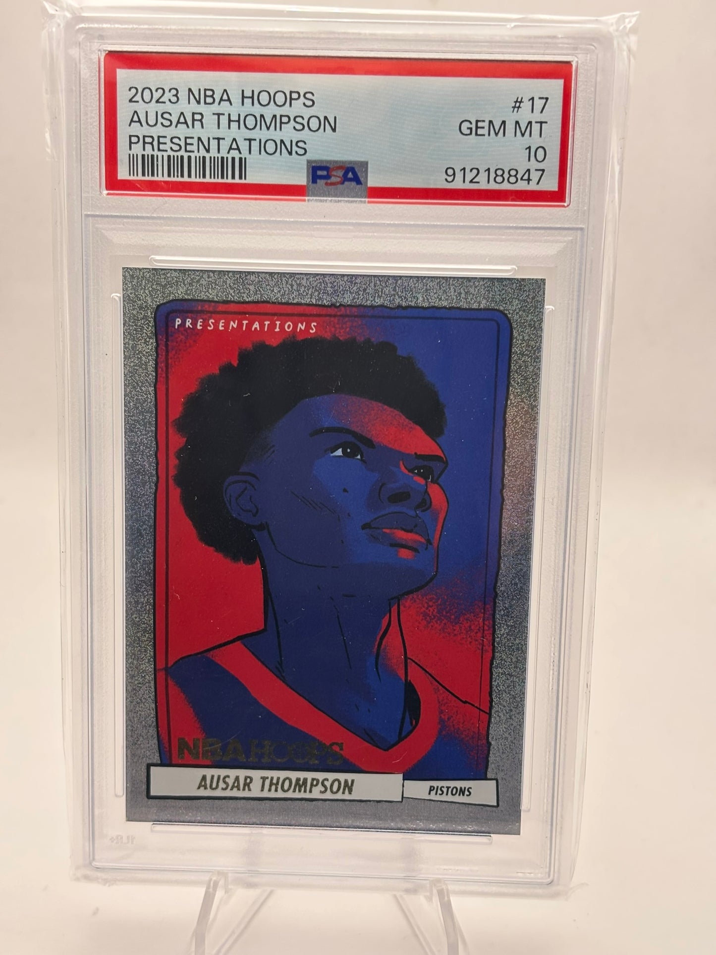 2023 PANINI NBA HOOPS PRESENTATIONS 17 AUSAR THOMPSON PSA 10