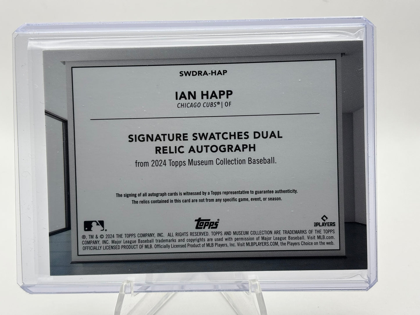 2024 Topps Museum Collection Ian Happ Dual Relic Auto /99 Chicago Cubs SP