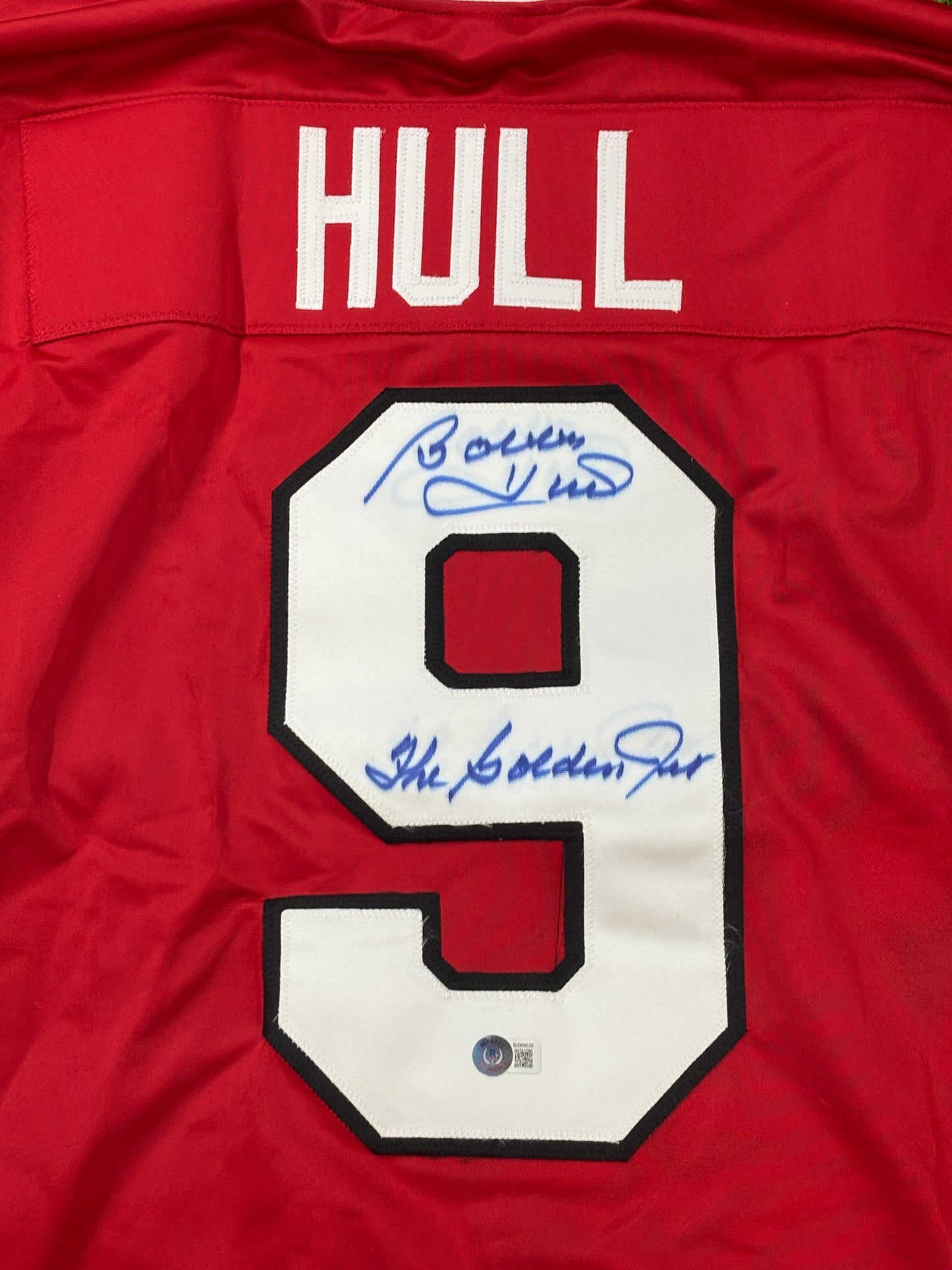 Bobby Hull Signed Jersey Blackhawks Auto The Golden Jet