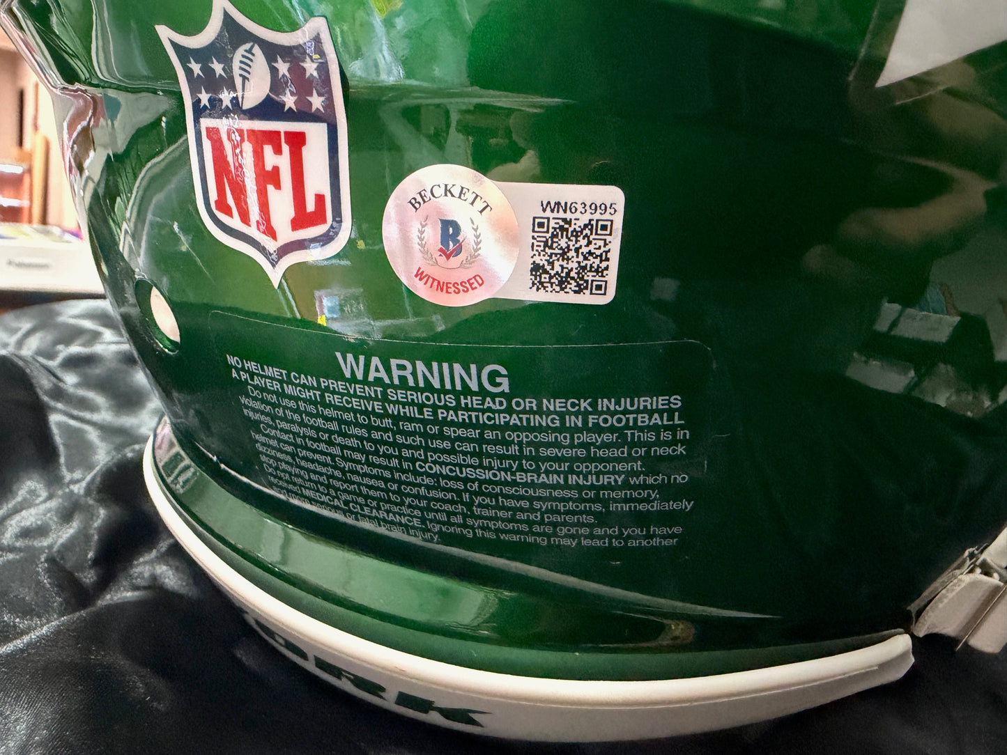 Ahmad Sauce Gardner Signed Jets Speed Authentic Helmet - Beckett W Holo