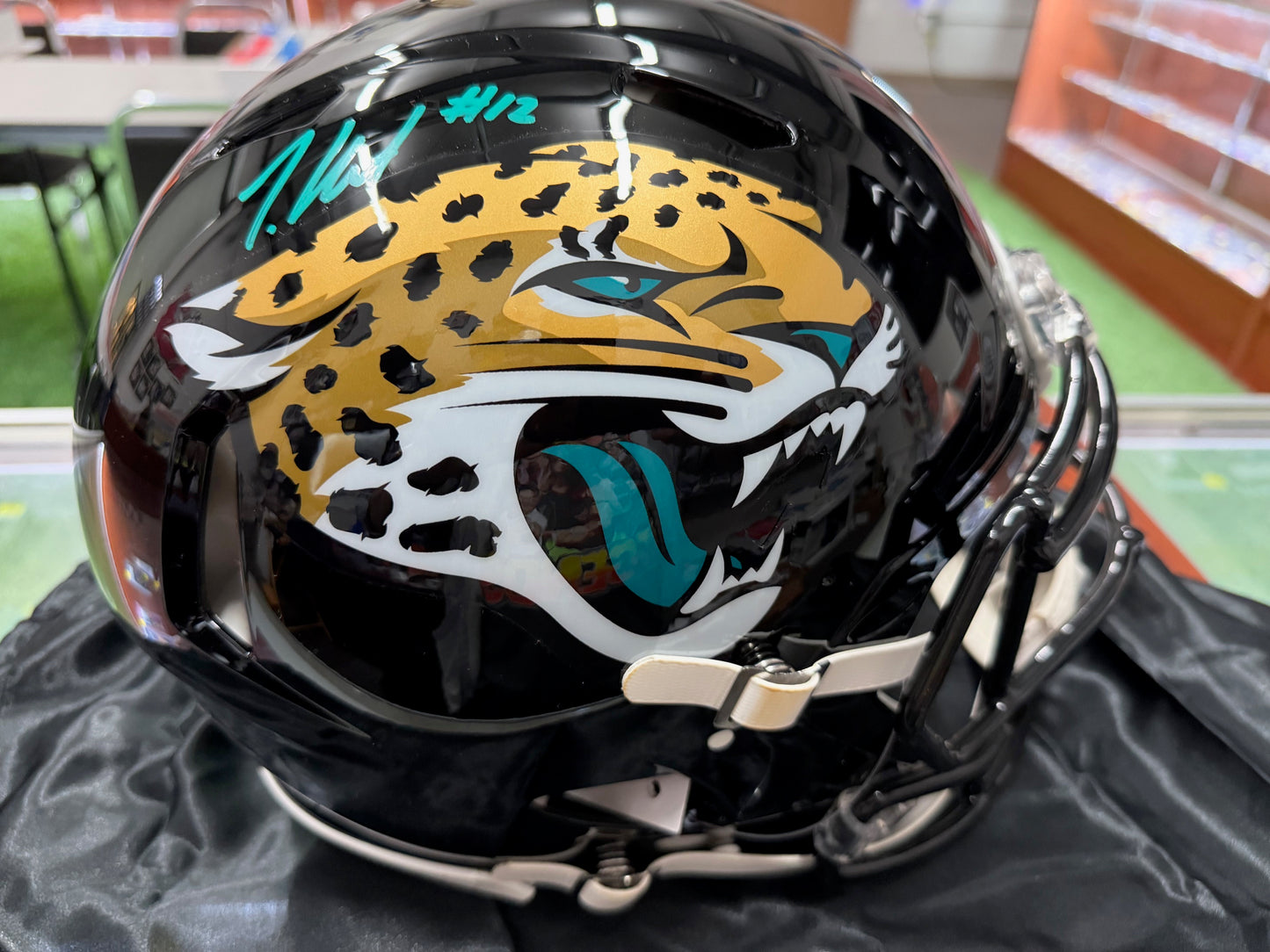 Travis Hunter Signed Jacksonville Jaguars Full Size Authentic Speed Helmet Fanatics