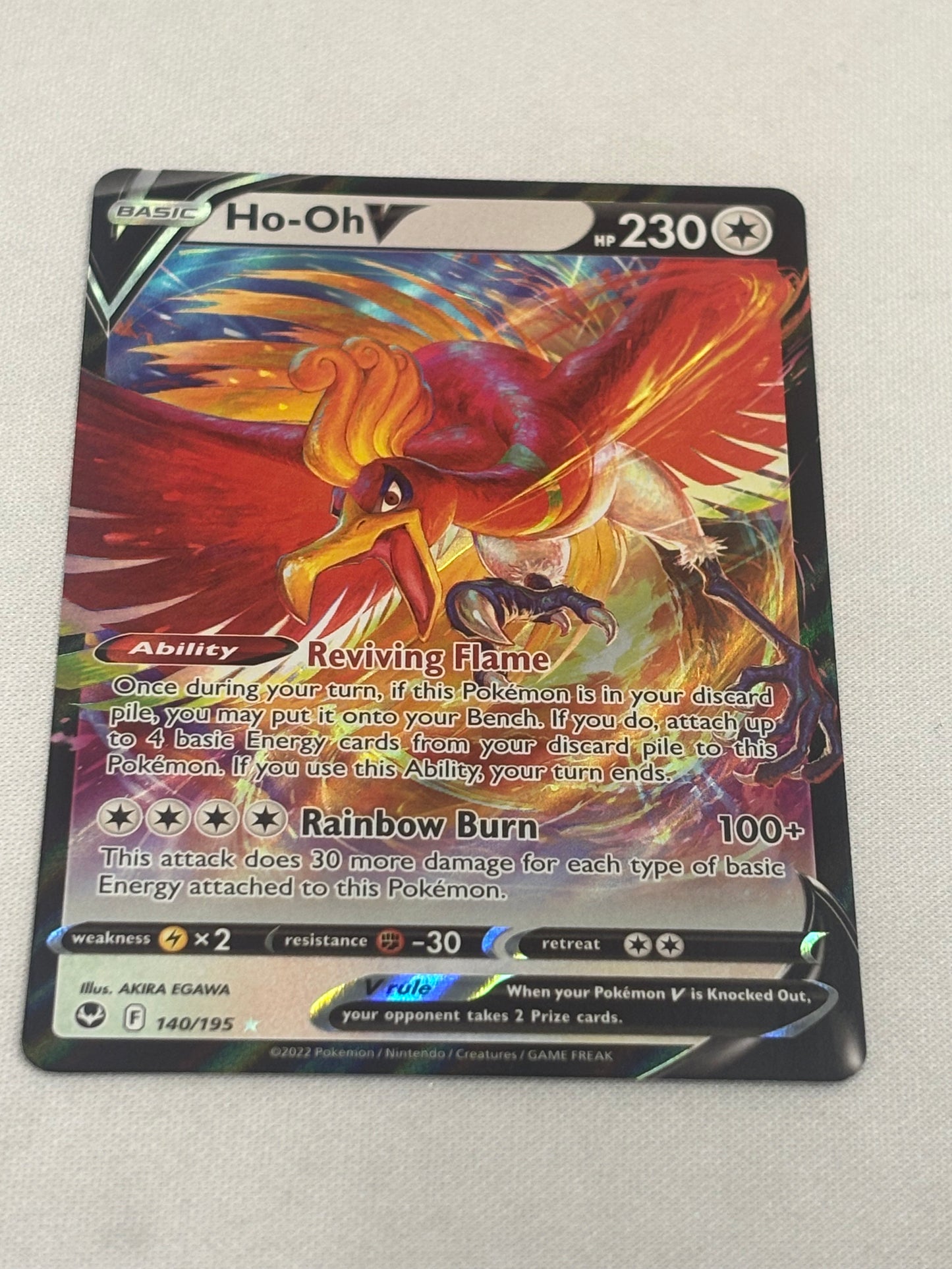 Ho-Oh V 140/195 Swsh12: Sword & Shield - Silver Tempest Holo