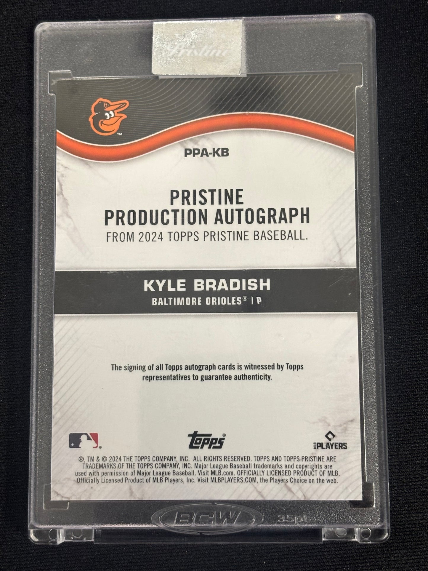 2024 Topps Pristine Pristine Production Autograph Kyle Bradish /50