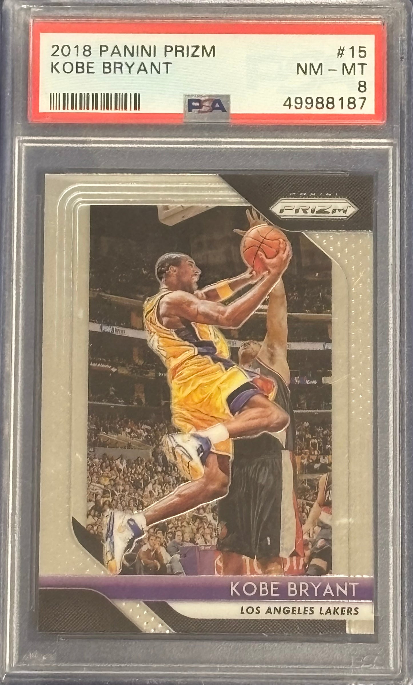 2018 Panini Prizm Kobe Bryant PSA 8 Lakers