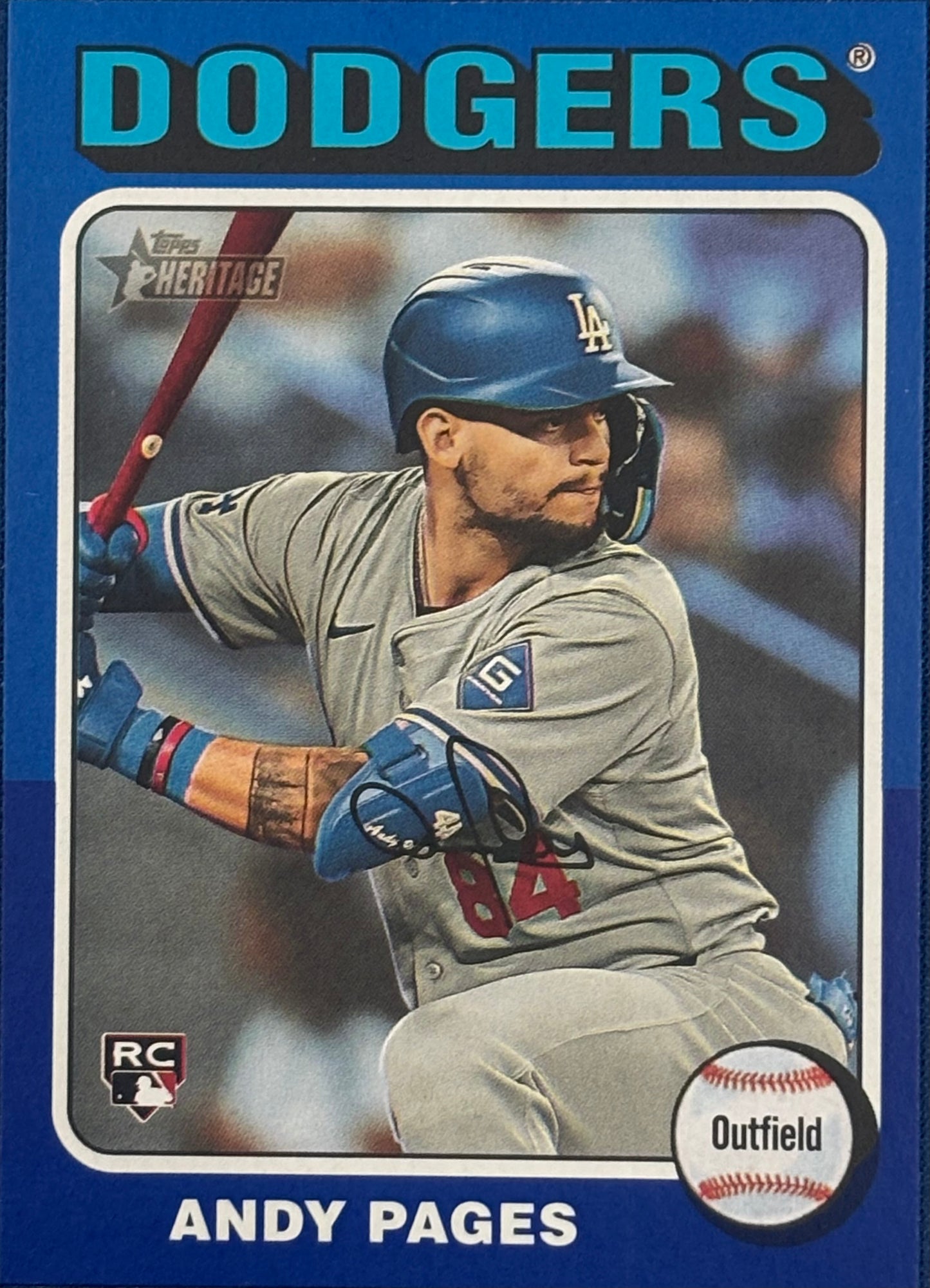 2024 Topps Heritage High Number Andy Pages Blue Border