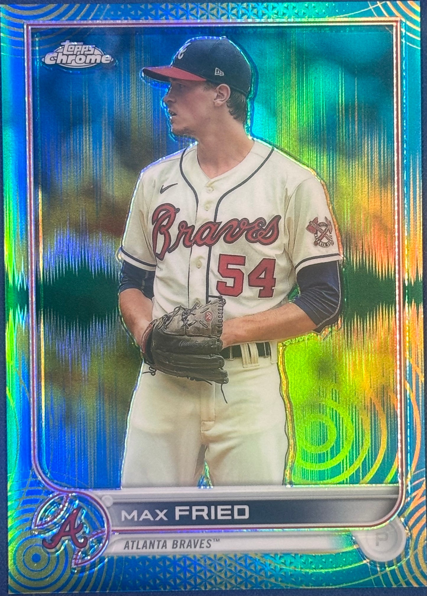2022 Topps Chrome Sonic Max Fried Blue Yellow Sonic Pulse /75