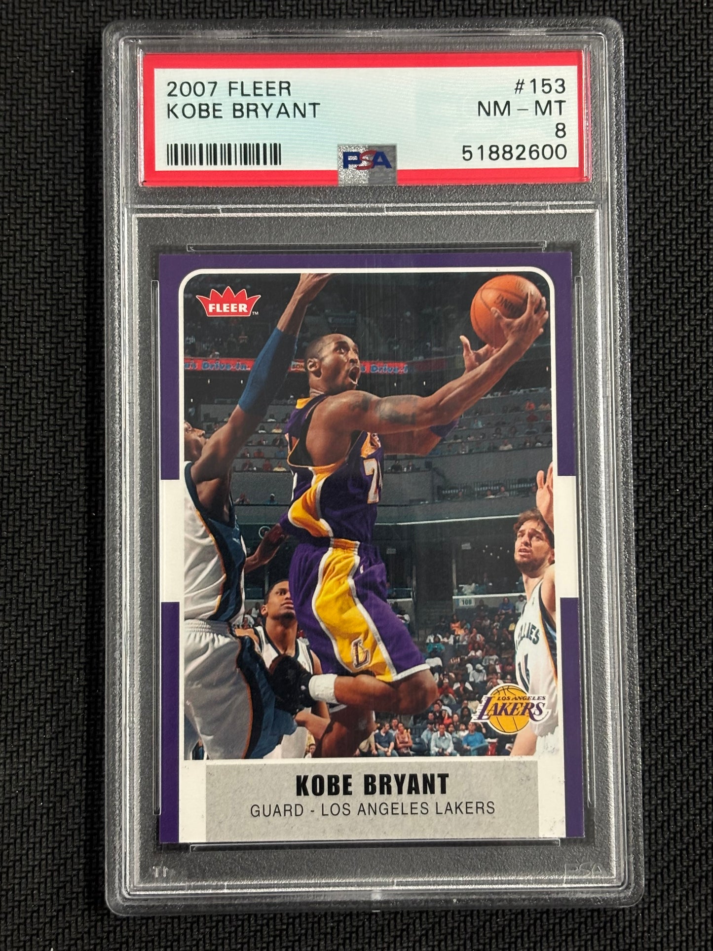 2007 Fleer Kobe Bryant PSA 8 Team Color