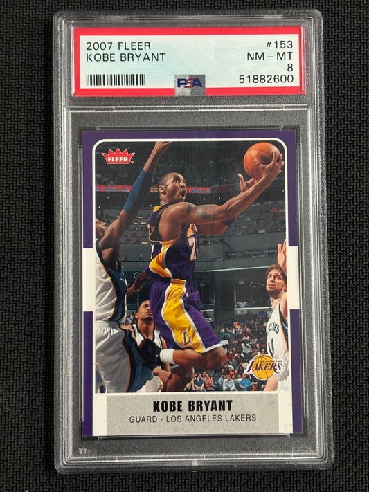 2007 Fleer Kobe Bryant PSA 8 Team Color