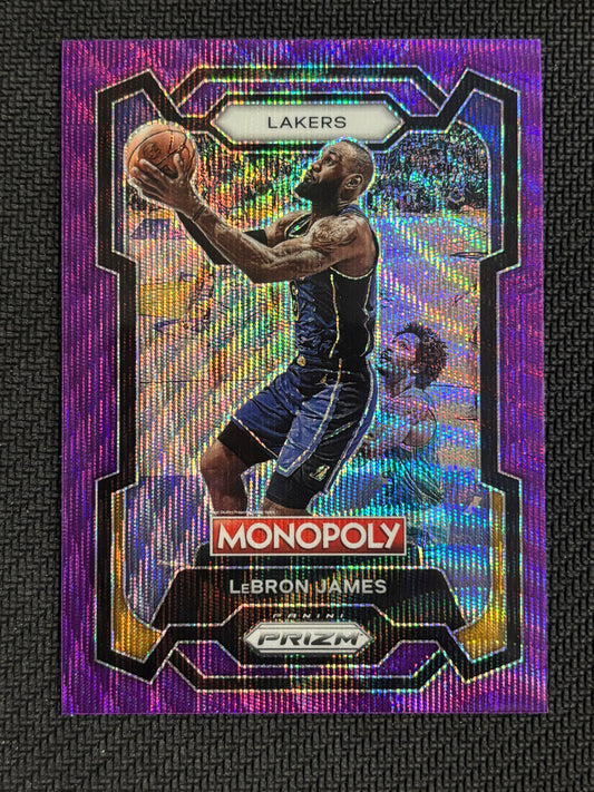 2023-24 Panini Prizm Monopoly Basketball Lebron James Purple Wave