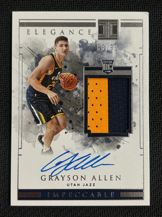 2018-19 Impeccable Grayson Allen RPA Rookie Patch Auto /99