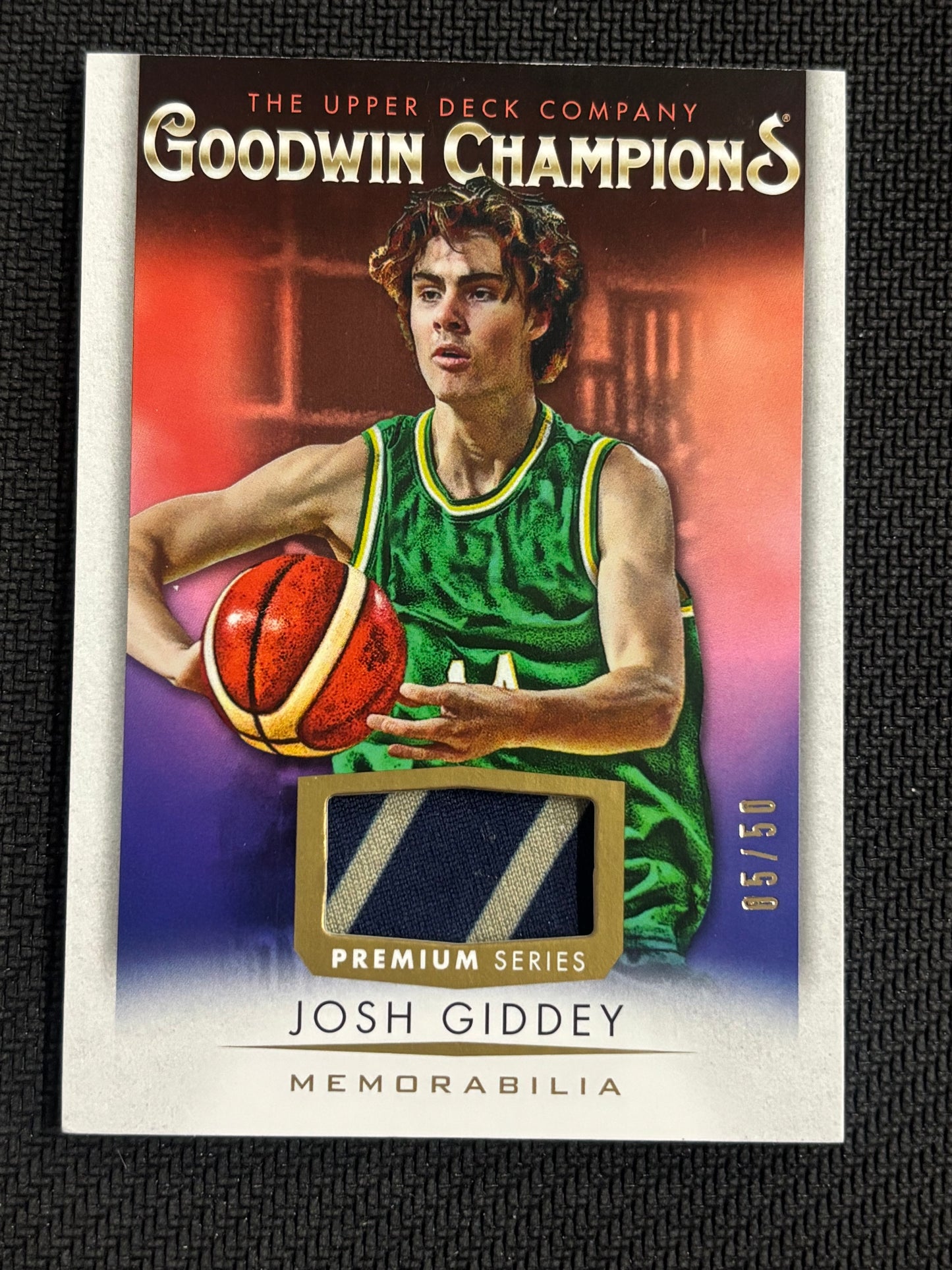 2021 Upper Deck Goodwin Champions Josh Giddy Memorabilia /50