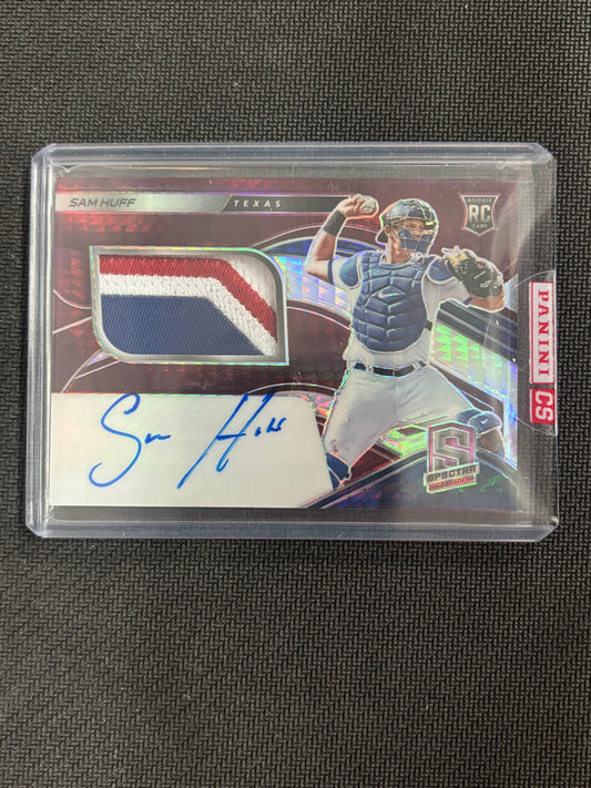 2021 Panini Chronicles Spectra Sam Huff RPA Rookie Patch Auto RC / 49