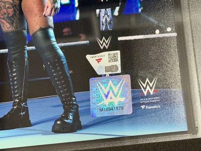 2025 Fanatics Under Wraps WWE Wrestling Autographed Rhea Ripley 8x10 Encased