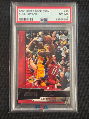 2005 Upper Deck ESPN Kobe Bryant PSA 8 Lakers Yao Appearance