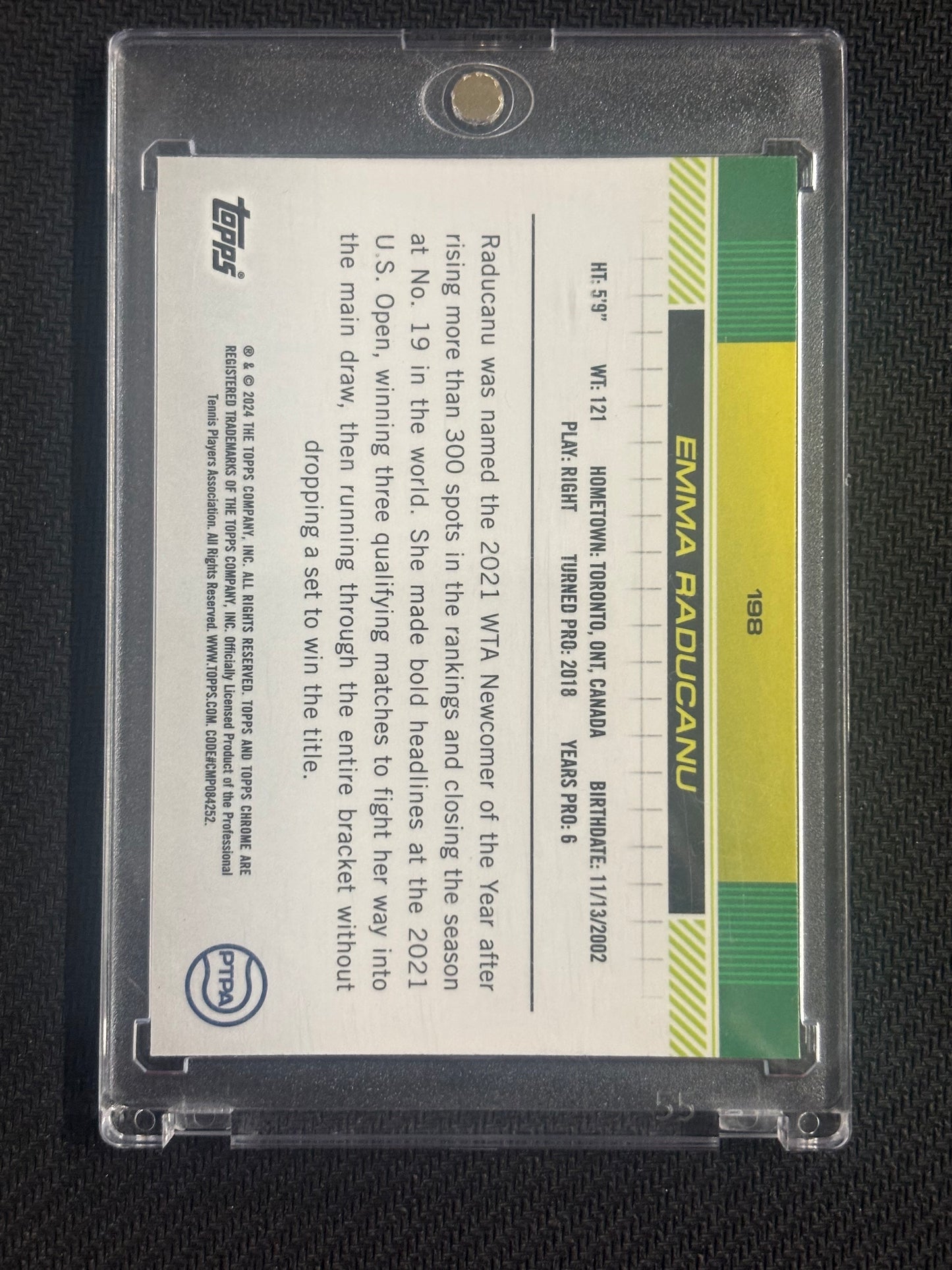 2024 Topps Chrome Sapphire Emma Raducanu