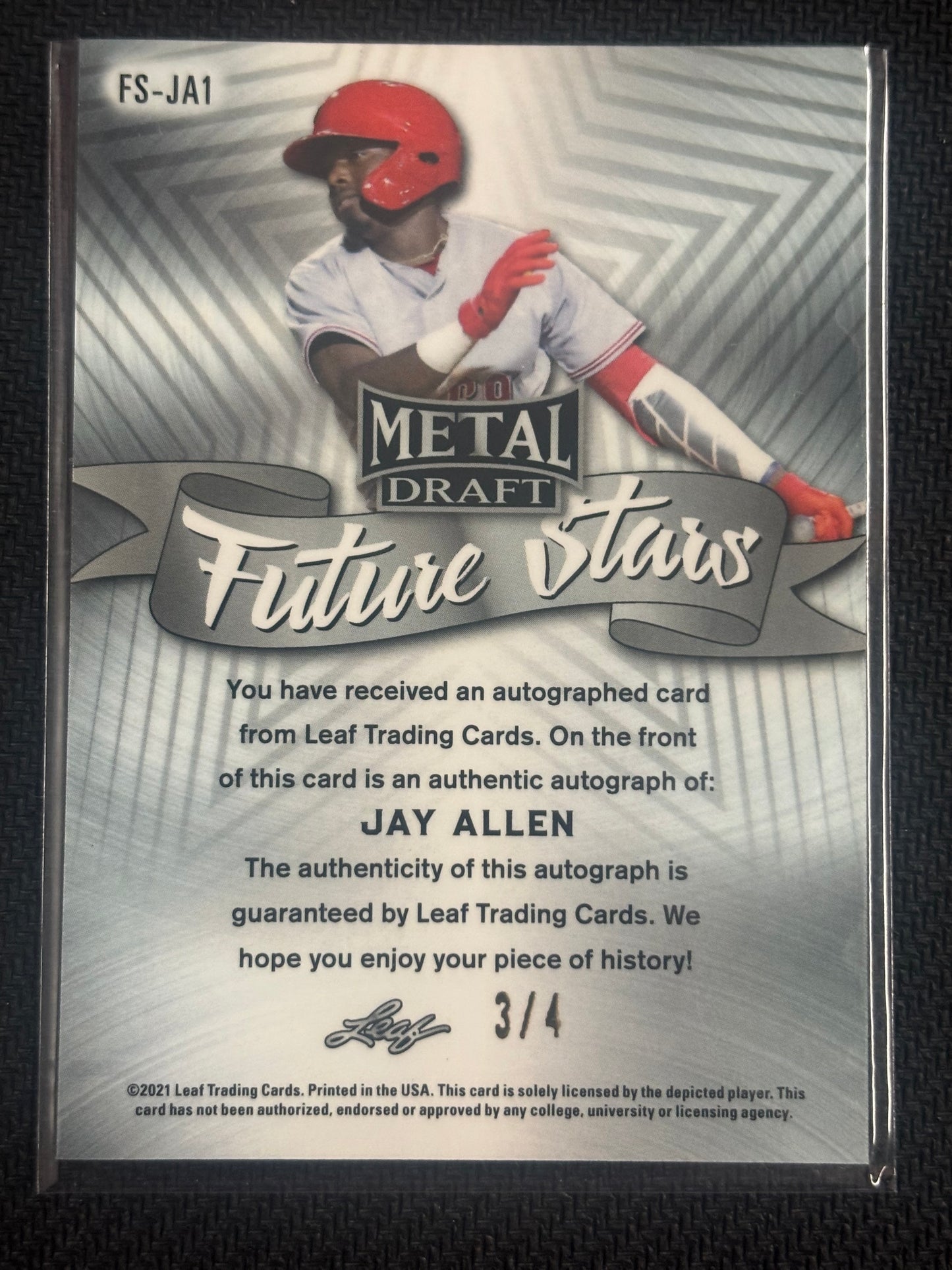 2021 Leaf Metal Draft - Future Stars Jay Allen Auto #FS-JA1 /4