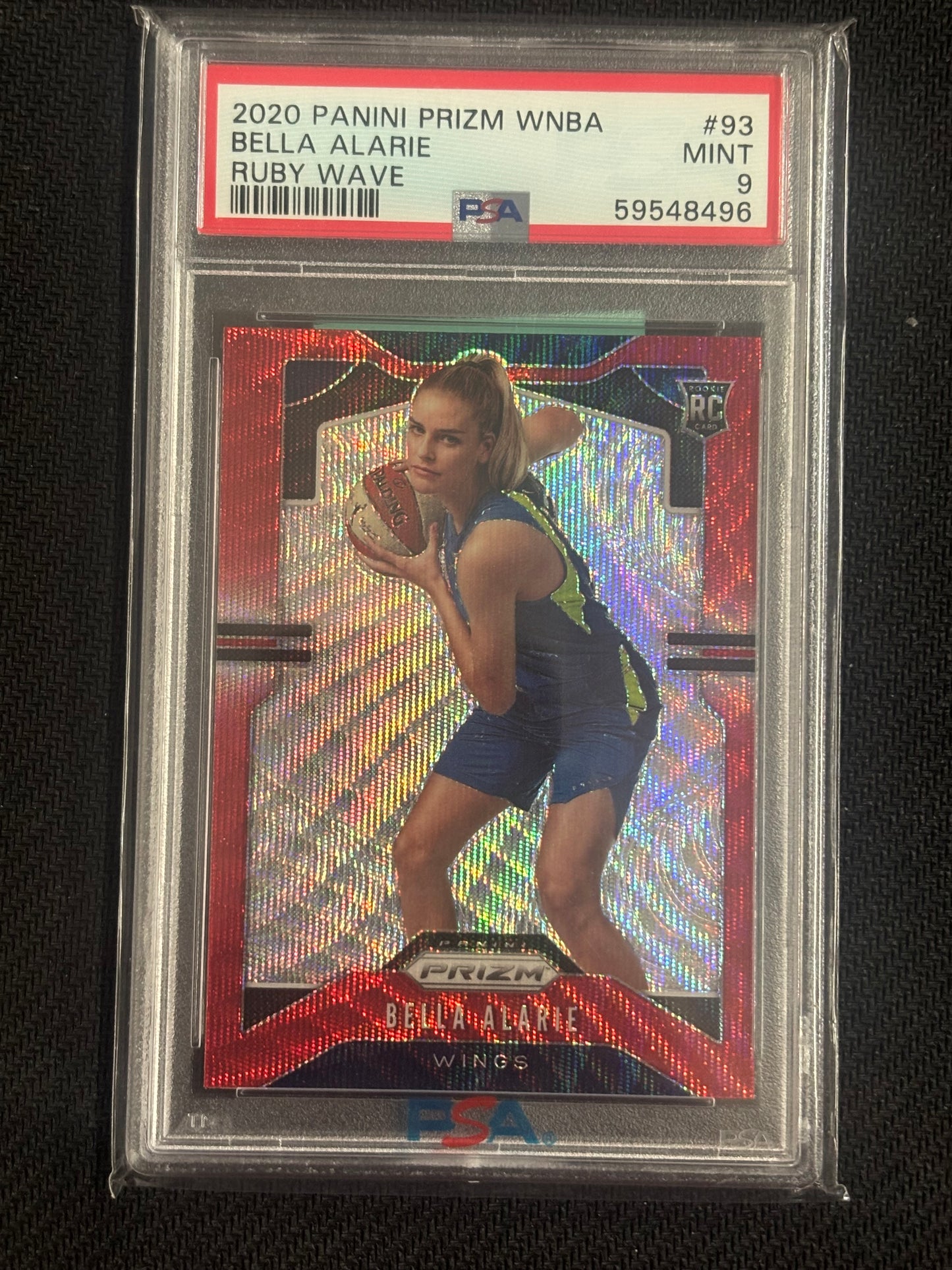 2020 Panini Prizm Bell Alarie Ruby Wave PSA 9 RC