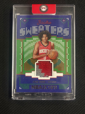 2021-22 Panini Hoops Winter Jalen Green Rookie Sweaters RC #RSW-JGR Rockets