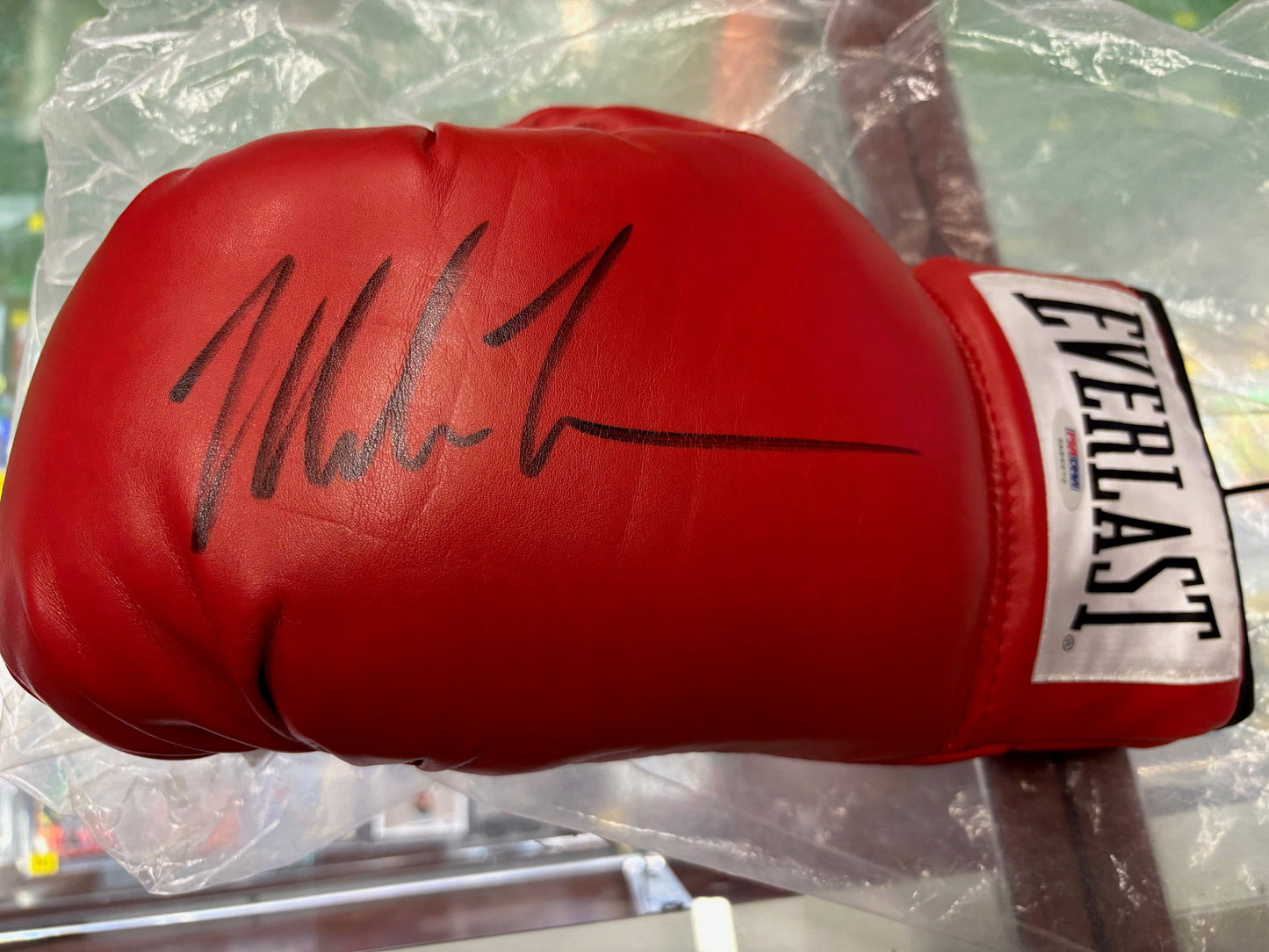 Mike Tyson Signed RED Everlast Boxing Glove - PSA