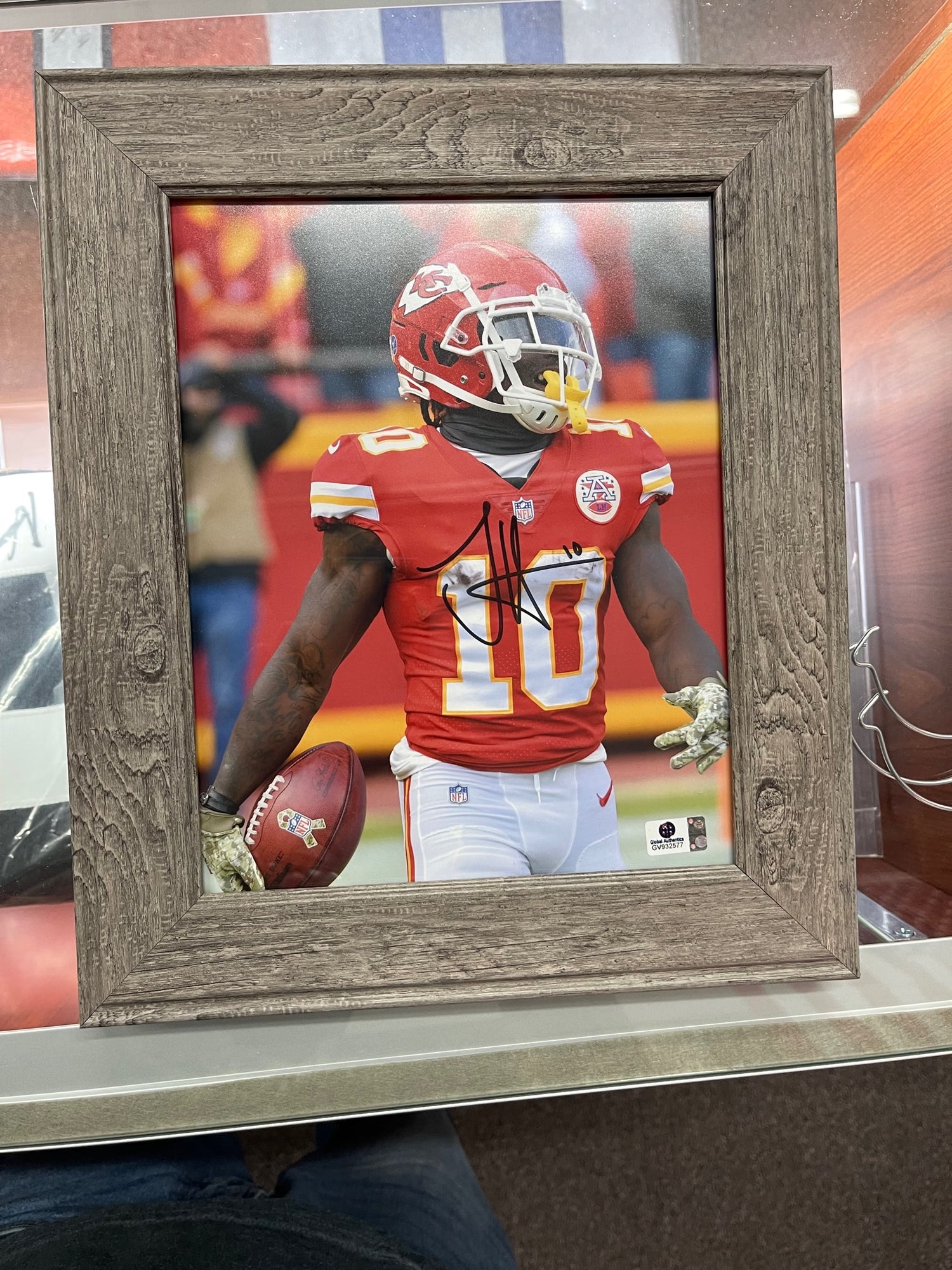 Tyreek Hill Signed 8x10 Great American Sports Cards