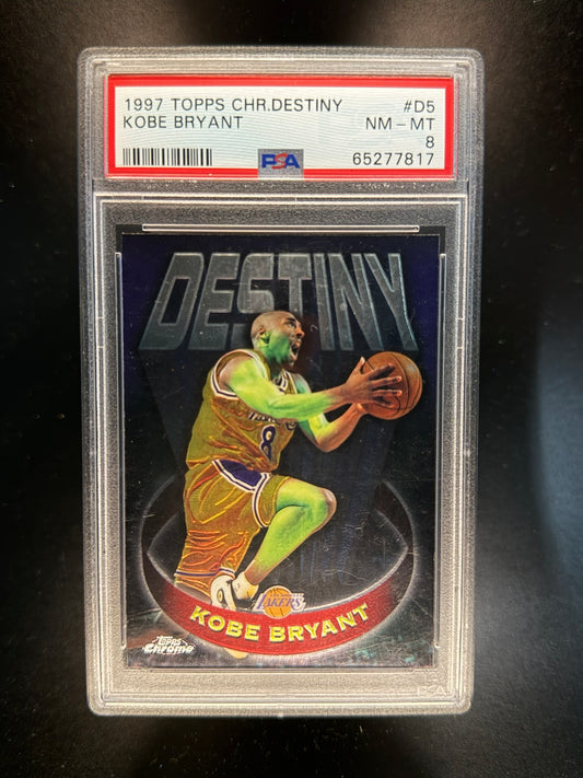 1997 TOPPS CHROME DESTINY #D5 KOBE BRYANT PSA 8