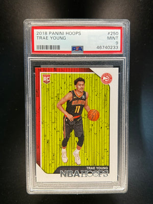 2018 PANINI HOOPS #250 TRAE YOUNG ROOKIE PSA 9