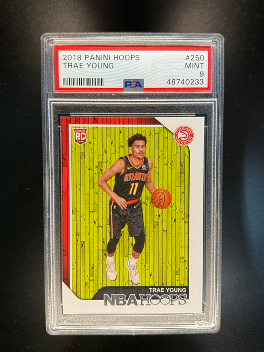2018 PANINI HOOPS #250 TRAE YOUNG ROOKIE PSA 9