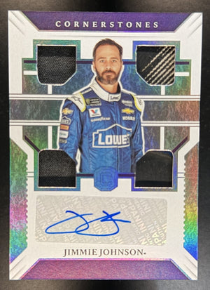 Panini 2022 Cornerstones Quad Materials Signatures Jimmie Johnson Auto