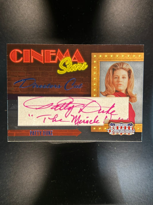 2009 Panini Donruss Americana #24 Patty Duke /40 Cinema Stars Auto SP Card Rare