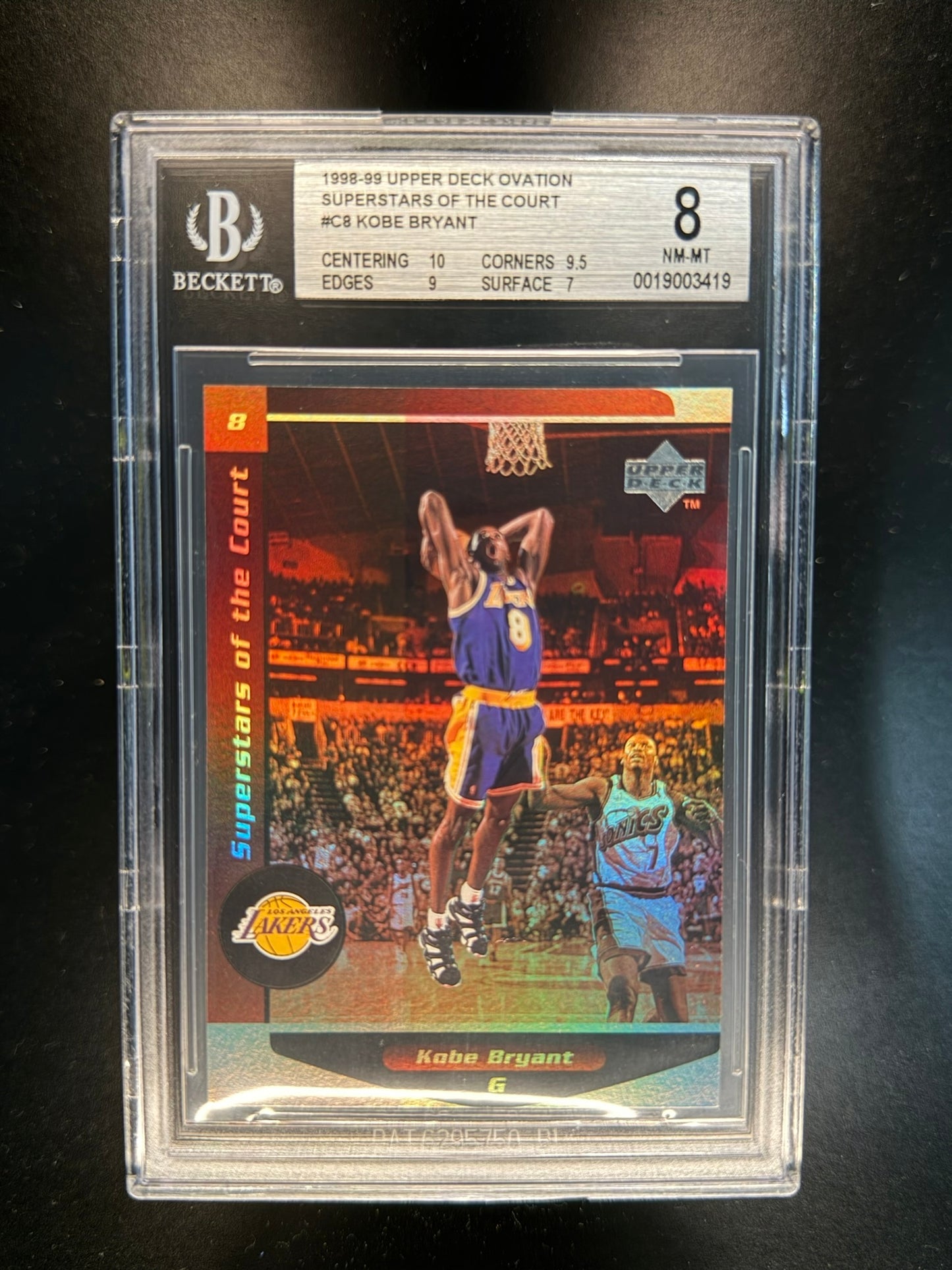 1998-99 Upper Deck Ovation Kobe Bryant #C8 BGS 8