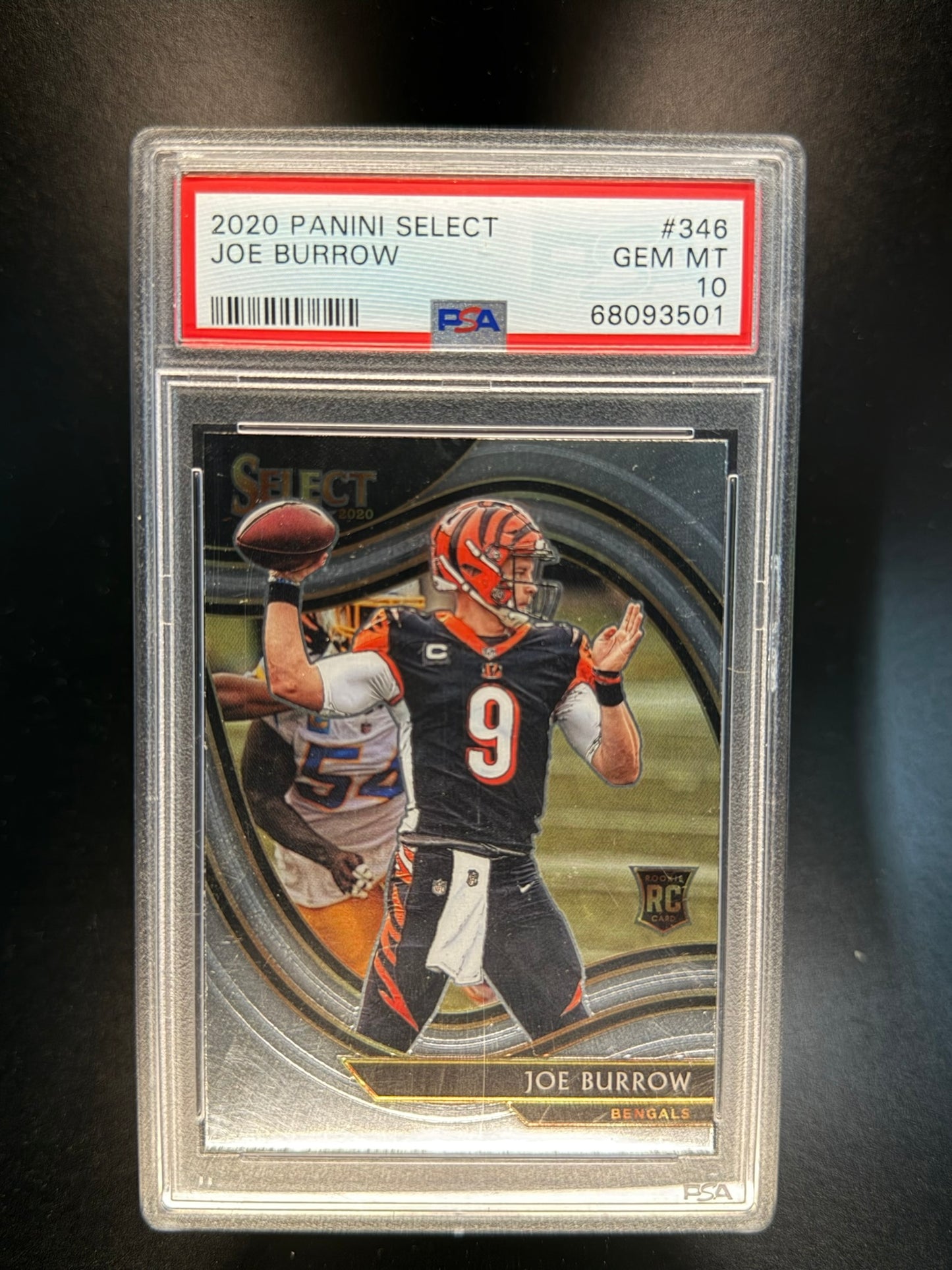 2020 PANINI SELECT #346 JOE BURROW ROOKIE RC PSA 10