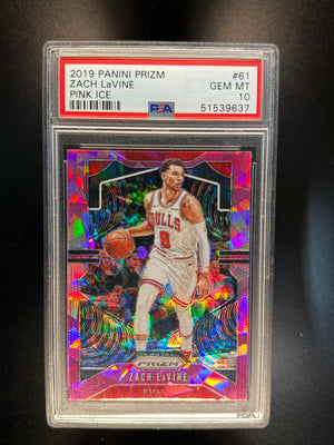 2019 PANINI PRIZM #61 ZACH LaVINE PINK ICE PSA 10