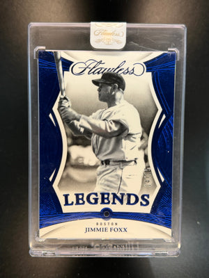 2025 Panini Flawless Jimmie Foxx Sapphire /15 Legends Encased Red Sox