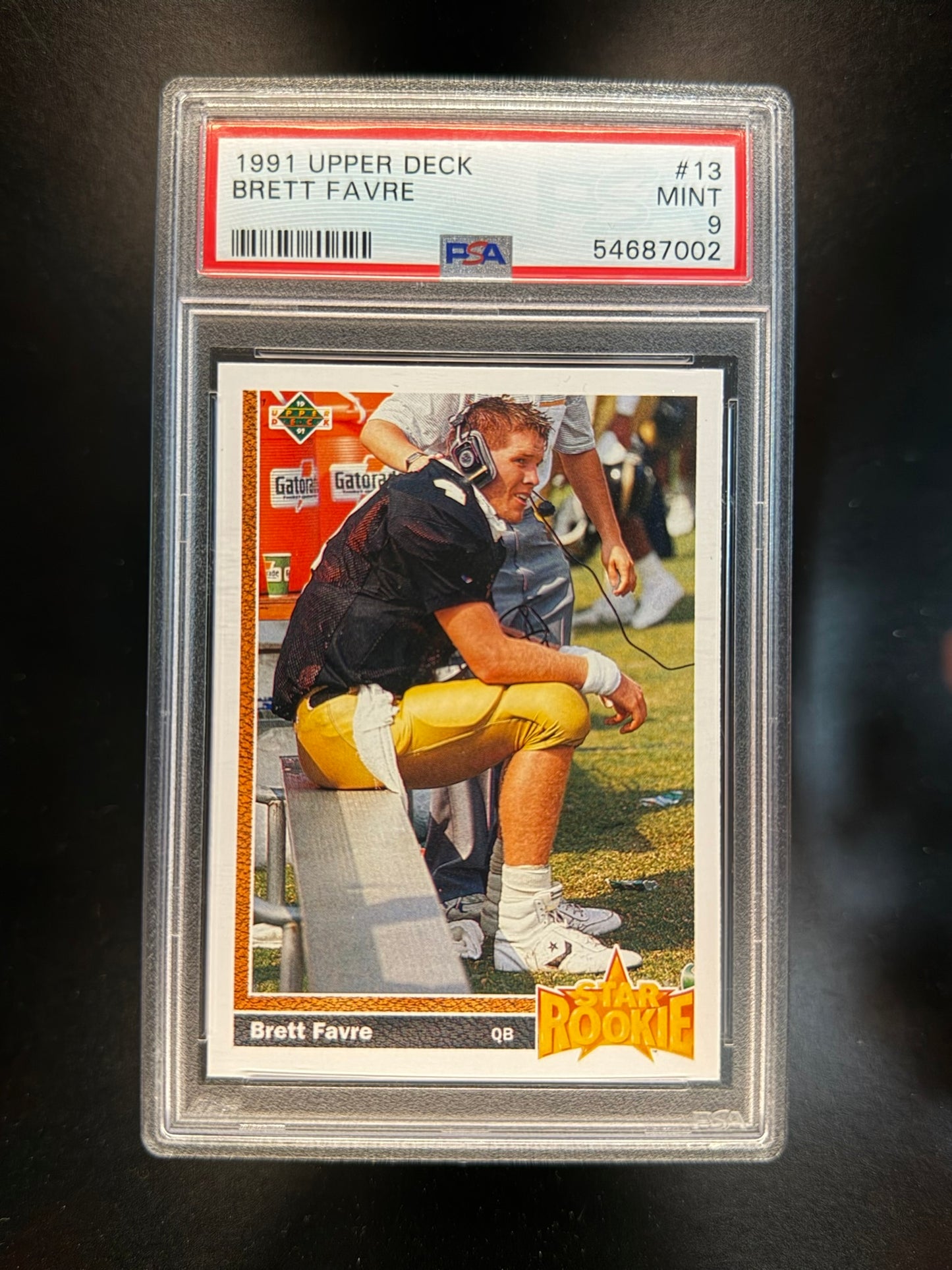1991 UPPER DECK #13 BRETT FAVRE ROOKIE PSA 9