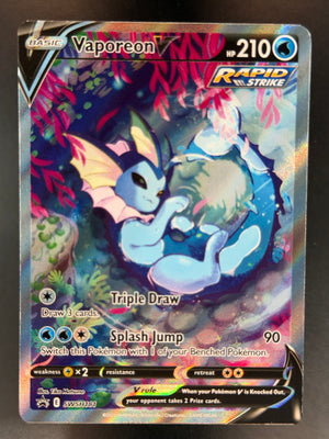 Vaporeon V SWSH181 Black Star Promo Alt Art Holo Pokemon TCG