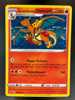 Special Delivery Charizard SWSH075 Black Star Promo Holo Pokemon TCG
