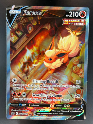 Flareon V SWSH179 Black Star Promo Alt Art Holo Pokemon TCG