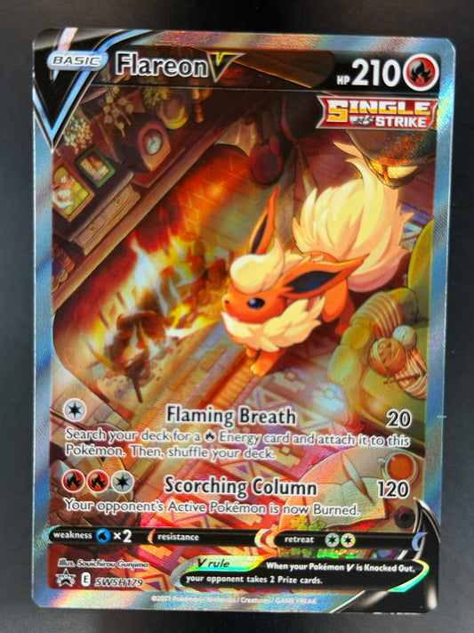 Flareon V SWSH179 Black Star Promo Alt Art Holo Pokemon TCG