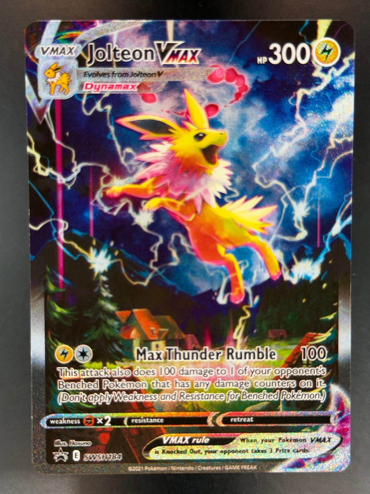 Jolteon VMAX SWSH184 Black Star Promo Alt Art Holo Pokemon TCG