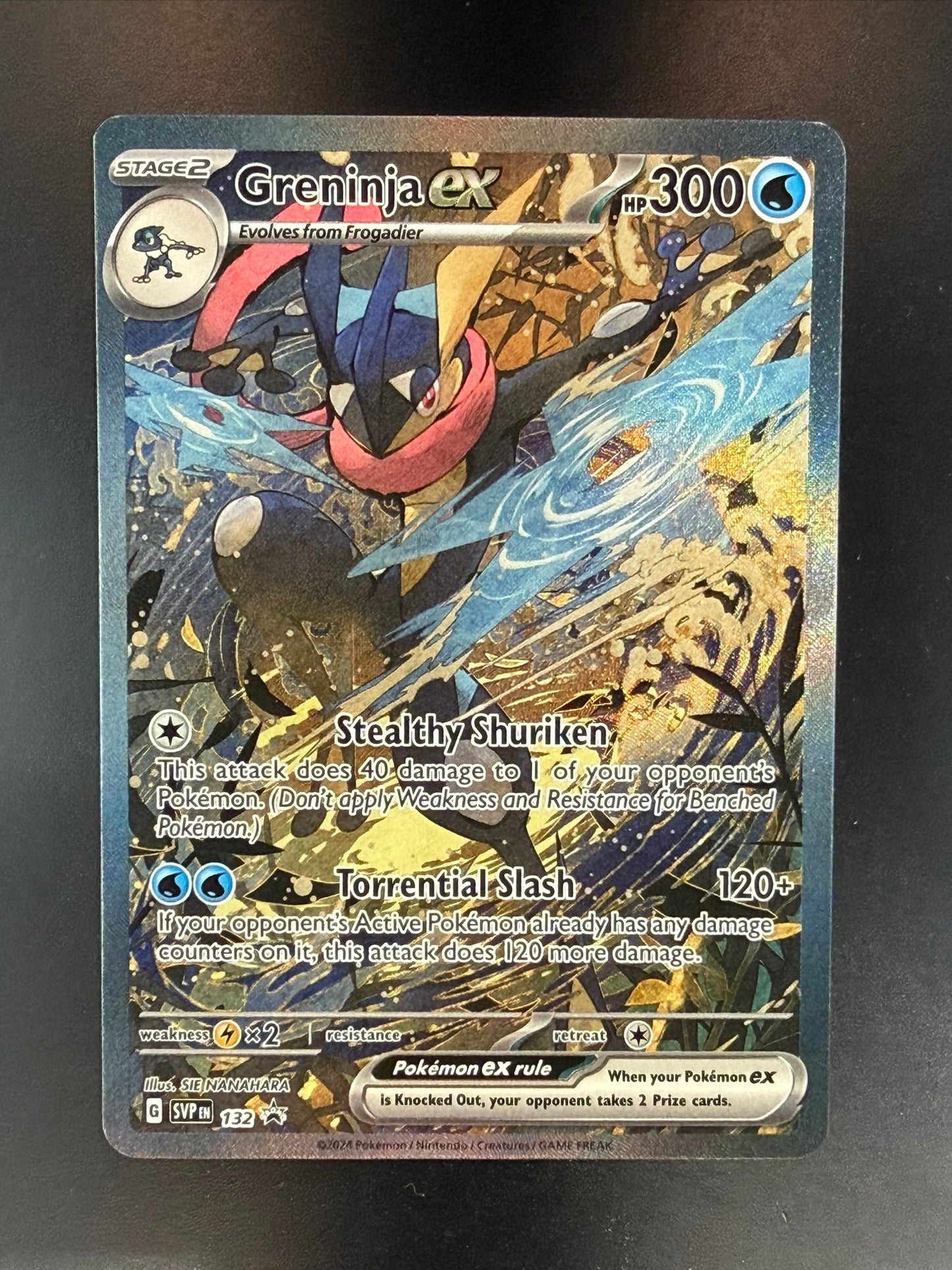 Greninja ex SVP 132 Scarlet Violet Black Star Promo Holo Pokemon TCG