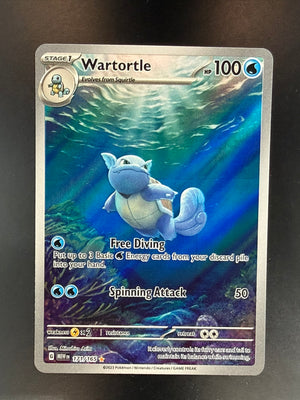Wartortle 171/165 Pokemon 151 Illustration Rare IR Holo Pokemon TCG