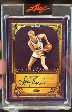2026 Leaf Decadence Larry Bird Auto BA-LB1 Purple 2/5 Celtics HOF