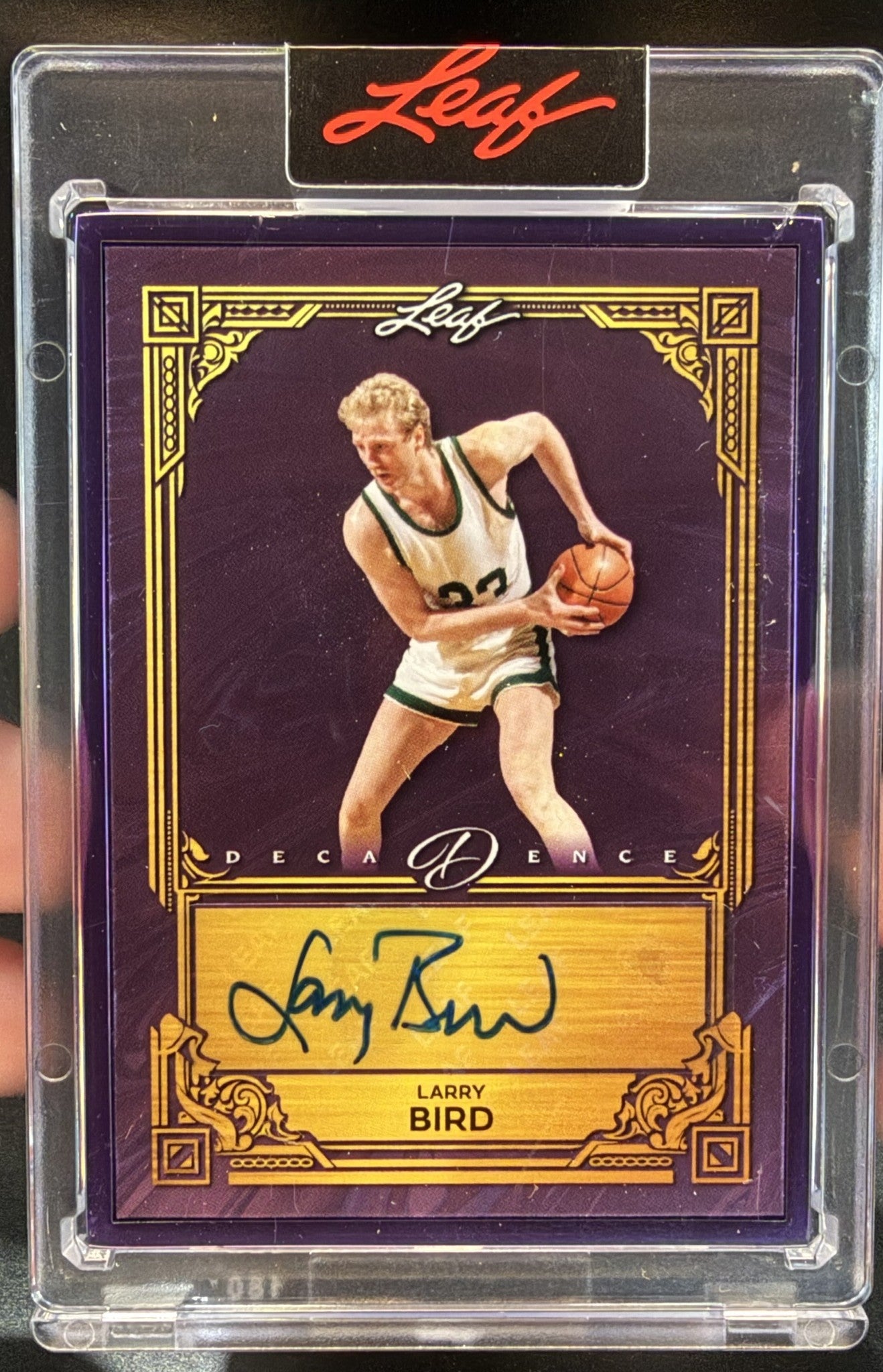 2026 Leaf Decadence Larry Bird Auto BA-LB1 Purple 2/5 Celtics HOF