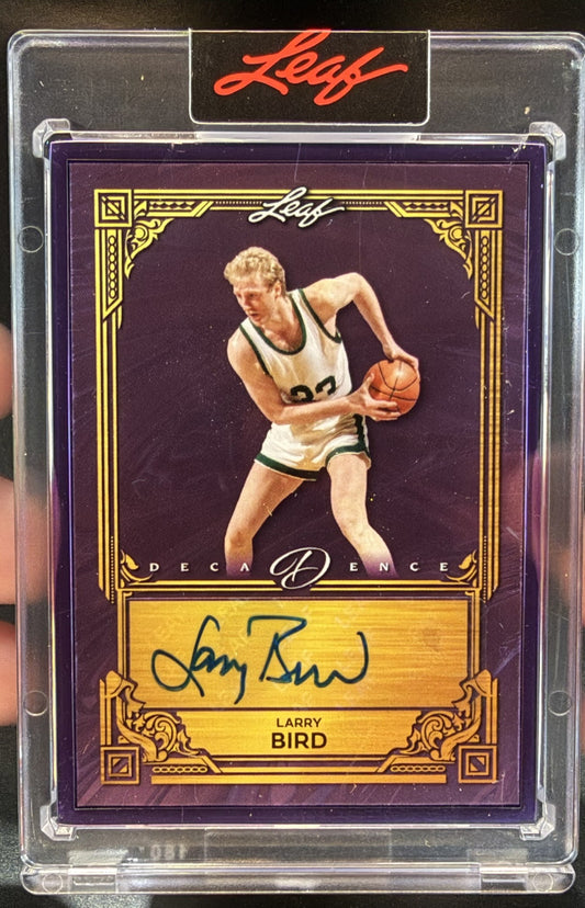 2026 Leaf Decadence Larry Bird Auto BA-LB1 Purple 2/5 Celtics HOF